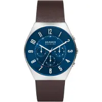 Skagen Miesten kello SKW6842 Grenen Chronograph Sininen/Nahka Ø37 mm