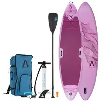 FitNord Aqua Leaf 340 SUP-lautasetti, pinkki (kantavuus 200 kg, lasikuitumela) G2
