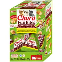 Inaba Churu Fun Bites kana- ja kurpitsaherkkuja kissoille - 8 x 12 g