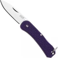 Knafs Co. Lander 6 -00427 Satin 4034SS, Purple FRN, keychain pocket knife