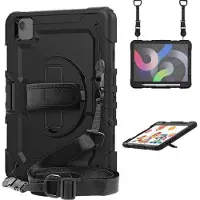 CaseOnline Hybridikuori olkahihnalla Apple iPad Pro 11 (2022) - Musta