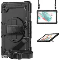 CaseOnline Hybridikuori olkahihnalla Samsung Galaxy Tab A8 10.5 (2021) - Musta
