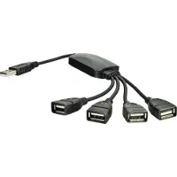 Akyga Keskitin Usb-a - 4 X Usb-a Black
