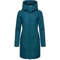 Ragwear Pitkä talvitakki 'Jannisa' ruskea / tummanvihreä / musta / valkoinen
