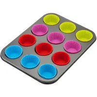 King Hoff Tin-FORM FOR CUPCAKES SILICONE x12 KINGHOFF KH-4188