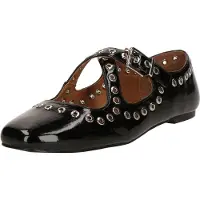 Bianco Bialilja Cross Mary Jane Studded Faux Leather - Black - 38