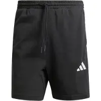 Adidas Urheiluhousut 'Essentials 3-Stripes Single Jersey Shorts' musta / valkoinen