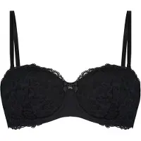 Hunkemoller Marine Padded Underwired Bra - Black - 90 C