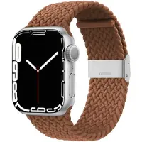CaseOnline Punottu elastinen rannekoru Apple Watch 7 (45mm) - ruskea
