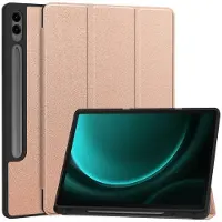 SKALO Samsung Tab S9+/S9 FE+ Trifold Suojakotelo - Ruusukulta