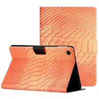 SKALO Samsung Tab A9 Croco PU-nahkainen Lompakkokotelo - Oranssi