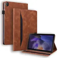 SKALO Samsung Tab A9 PU-nahkainen Lompakkokotelo - Ruskea