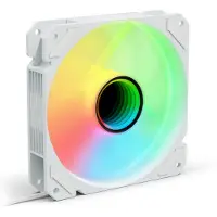 Sharkoon SHARK Mirror PWM RGB, Tuuletin, 12 cm, 500 RPM, 1500 RPM, 99,52 m³/h, Valkoinen (4044951042456)