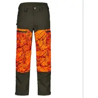 Fjällräven Men's Drev Hybrid Trousers Deep Forest-Orange Multi Camo Metsästyshousut 54 Short