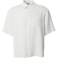Weekday Relaxed Short-Sleeved Linen-Blend Shirt - White - L