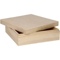 Playwood Square box with loose lid