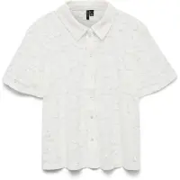 Vero Moda Vmhoney Lace Ss Shirt Wvn Ga - White - XS