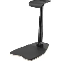 Deltaco OFFICE ergonominen seisomatuoli, musta