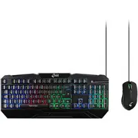 MediaRange MRGS102-UK, Langallinen, USB, QWERTY, RGB LED, Musta, Sisältää hiiren