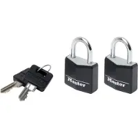 Master Lock Lukko 9130EURTBLK; 30 mm; 2 kpl.