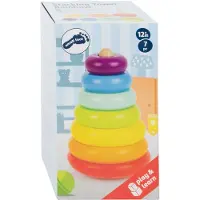 Small Foot - Wooden Stacking Tower Rainbow 7dlg.