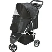Trixie - Buggy Black 100 x 80 x 47 cm - Koirat - Koiran koulutus ja koiraurheilu - Pyöräilykorit ja tarvikkeet