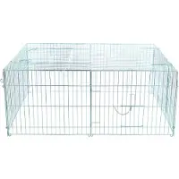 Trixie - Outdoor Run with Cover Gray 144 x 58 x 116 cm - Pieneläimet - Häkit ja kuljetusvälineet