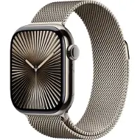 Apple Watch Series 10 GPS + Cell 42 mm luonnonvaalea titan, luonnonvaalea milanolaisranneke