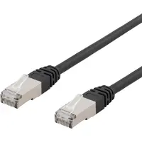Deltaco – S/FTP Cat6 laitekaapeli, 5m, 250MHz, UV-suojaus, musta (SFTP-65UV)