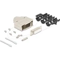 DeLOCK 67133, D-Sub (15-pin), Hopea, Naaras, Suora, Metalli, 40,2 mm