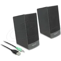 DeLOCK – Stereo 2.0 PC Speaker with 3.5 mm stereo jack male and USB powered (27001)