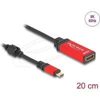 DeLOCK – USB Type-C to HDMI Adapter (DP Alt Mode) 8K 60 Hz with HDR function red (60053)