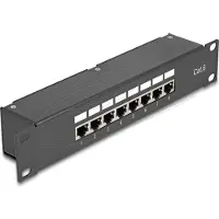 DeLOCK 43304, RJ45, Cat6, RJ-45, 1U, Musta, 44 mm