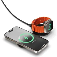 Satechi OntheGo 2-in-1 langaton laturi - musta
