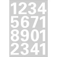 Herma Numbers 25mm 0-9 weatherproof film white 1 sheet (4170)