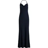 Ralph Lauren Jersey Cowlneck Halter Gown - Black - 44