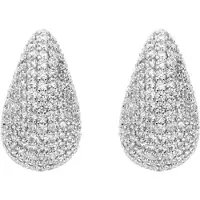 By Jolima Corinne Crystal Small Earring - Silver - ONE SIZE