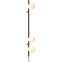 QAZQA Design-seinävalaisin musta mattalasilla, 3 valoa - Vertical