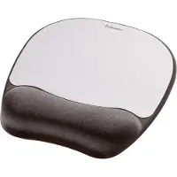 Fellowes 9175801, Musta, Hopea, Yksivärinen, Kangas, Memory foam, Rannetuki