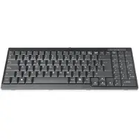 Digitus DS-72000ES, Täysikokoinen (100 %), Kalvokytkin, QWERTY, Musta