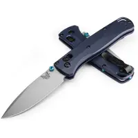 Benchmade Bugout 535SL-13 Crushed Silver Cerakote CPM S90V, Crater Blue Aluminum, pocket knife