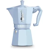 Bialetti - Exclusive Moka Express Mutteripannu 25 cl 6 kuppia Vaaleansininen