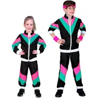 Widmann Sort 80er joggingdragt kostume
