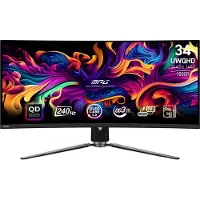 MSI MPG 341CQPX QD-OLED - OLED-monitori - pelaaminen - kurvet - 34.18" - 3440 x 1440 UWQHD @ 240 Hz - 1000 cd/m² - 1500000:1 - DisplayHDR 400 True ...
