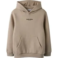Name it Nkmbrody Ls Nreg Sweat Wh Bru Noos - Beige - 134-140