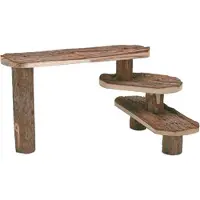 Trixie - Natural Living Steps Natural Wood Brown 38 x 24 cm - Pieneläimet - Pesät ja häkkitarvikkeet - Istuinhyllyt portaat ja tikkaat