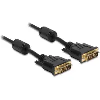 DeLOCK 83189, 1 m, DVI-D, DVI-D, Musta, Kulta, Uros/uros