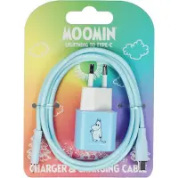 Muumi 20 W Lightning – USB-C seinälaturi 1 m (sininen)