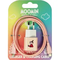 Muumi 20 W Lightning – USB-C seinälaturi 1 m (pinkki)