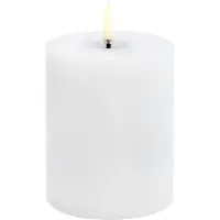 Uyuni Lighting LED pöytäkynttilänjalka melted Valkoinen rustiikki, Ø7,8x10 cm